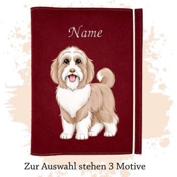 Dokumentenhülle für die Hunderasse Bearded Collie fawn